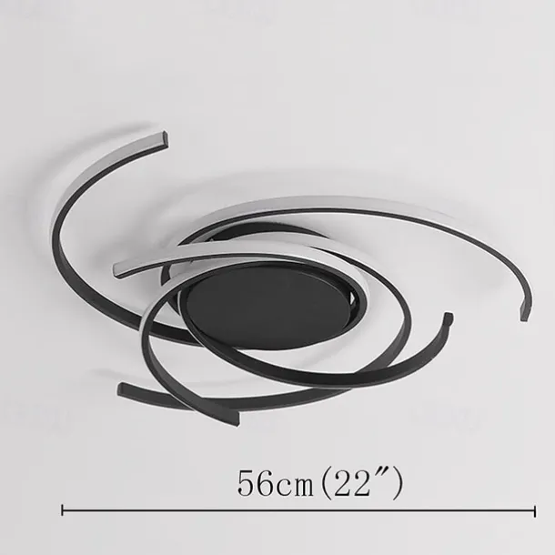 LED Ceiling Light 56 cm Rose Gold Green Khaki Champaign Gold Desert Rose Gold Flush Mount Lights Aluminum Silica Gel Geometric 72W Dimmable with Remote Control for Kitchen Bedroom Home Lighting