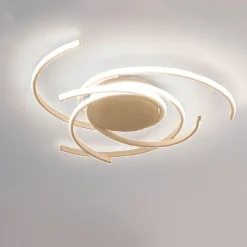 LED Ceiling Light 56 cm Rose Gold Green Khaki Champaign Gold Desert Rose Gold Flush Mount Lights Aluminum Silica Gel Geometric 72W Dimmable with Remote Control for Kitchen Bedroom Home Lighting