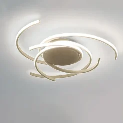 LED Ceiling Light 56 cm Rose Gold Green Khaki Champaign Gold Desert Rose Gold Flush Mount Lights Aluminum Silica Gel Geometric 72W Dimmable with Remote Control for Kitchen Bedroom Home Lighting