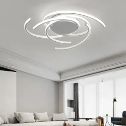 LED Ceiling Light 56 cm Rose Gold Green Khaki Champaign Gold Desert Rose Gold Flush Mount Lights Aluminum Silica Gel Geometric 72W Dimmable with Remote Control for Kitchen Bedroom Home Lighting