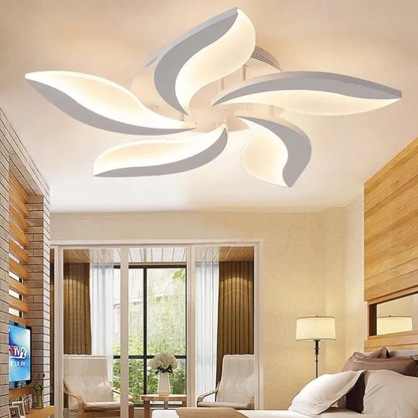 LED Ceiling Light Bedroom Light APP Control with Stepless Dimming Acrylic Ceiling Panel Lamp Unique Minimalist Livingroom AC220V AC110V Flower Design