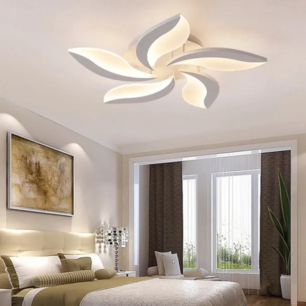 LED Ceiling Light Bedroom Light APP Control with Stepless Dimming Acrylic Ceiling Panel Lamp Unique Minimalist Livingroom AC220V AC110V Flower Design