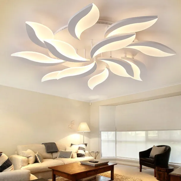 LED Ceiling Light Bedroom Light APP Control with Stepless Dimming Acrylic Ceiling Panel Lamp Unique Minimalist Livingroom AC220V AC110V Flower Design