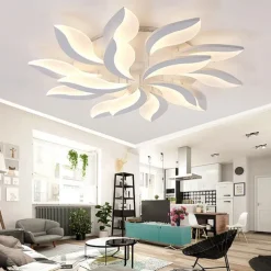 LED Ceiling Light Bedroom Light APP Control with Stepless Dimming Acrylic Ceiling Panel Lamp Unique Minimalist Livingroom AC220V AC110V Flower Design