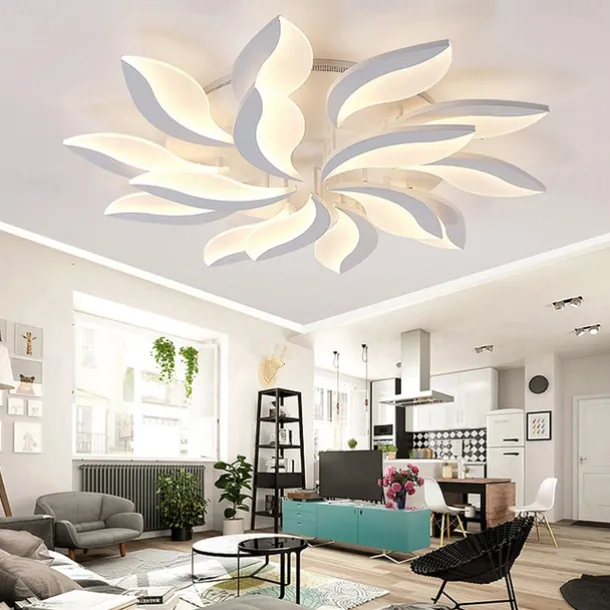LED Ceiling Light Bedroom Light APP Control with Stepless Dimming Acrylic Ceiling Panel Lamp Unique Minimalist Livingroom AC220V AC110V Flower Design