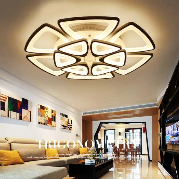 LED Ceiling Light Bedroom Light APP Control with Stepless Dimming or OFF/ ON Control Three Color Acrylic Ceiling Panel Lamp Unique Minimalist Livingroom AC110V AC220V