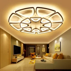 LED Ceiling Light Bedroom Light APP Control with Stepless Dimming or OFF/ ON Control Three Color Acrylic Ceiling Panel Lamp Unique Minimalist Livingroom AC110V AC220V