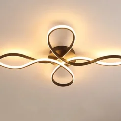 LED Ceiling Light Black Gold 68 cm Flush Mount Lights Aluminum Artistic Style Modern Style Stylish 110-120V 220-240V