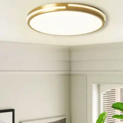 LED Ceiling Light Circle Round Design 50 cm Flush Mount Lights Copper for Living Room 110-240V