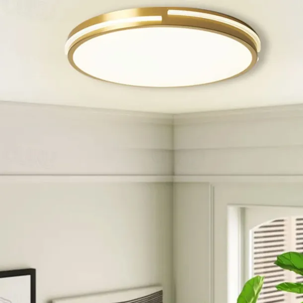 LED Ceiling Light Circle Round Design 50 cm Flush Mount Lights Copper for Living Room 110-240V