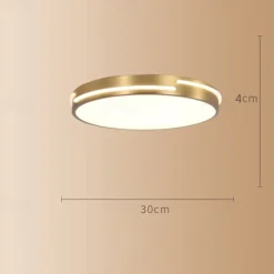 LED Ceiling Light Circle Round Design 50 cm Flush Mount Lights Copper for Living Room 110-240V