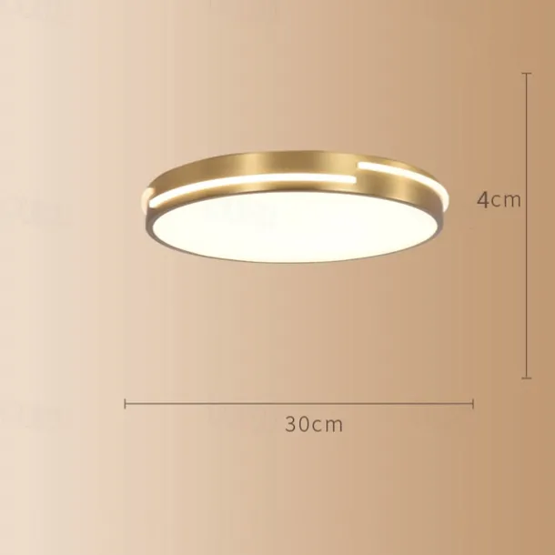 LED Ceiling Light Circle Round Design 50 cm Flush Mount Lights Copper for Living Room 110-240V