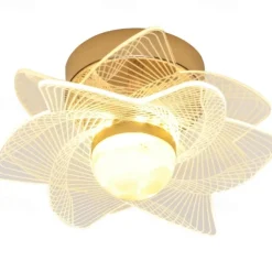 LED Ceiling Light 19cm Flower Design 1-Light Metal LED Flush Mount Lights Metal Modern Style Painted Finishes for Corridor 110-240V