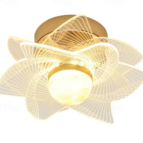 LED Ceiling Light 19cm Flower Design 1-Light Metal LED Flush Mount Lights Metal Modern Style Painted Finishes for Corridor 110-240V