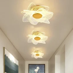 LED Ceiling Light 19cm Flower Design 1-Light Metal LED Flush Mount Lights Metal Modern Style Painted Finishes for Corridor 110-240V