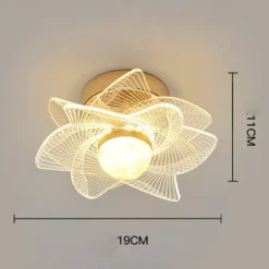 LED Ceiling Light 19cm Flower Design 1-Light Metal LED Flush Mount Lights Metal Modern Style Painted Finishes for Corridor 110-240V