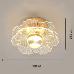 LED Ceiling Light 19cm Flower Design 1-Light Metal LED Flush Mount Lights Metal Modern Style Painted Finishes for Corridor 110-240V