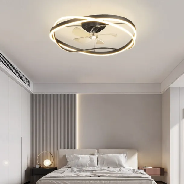 Led Ceiling Light Fan Light Simple Nordic Smart Style Acrylic Metal Bedroom Study Living Room Warm Light 1-Light 60Cm 110-120V 220-240V