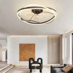Led Ceiling Light Fan Light Simple Nordic Smart Style Acrylic Metal Bedroom Study Living Room Warm Light 1-Light 60Cm 110-120V 220-240V