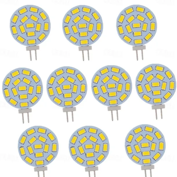 LED Ceiling Light G4 5730SMD Side Pin Be-pin 3W LED AC/DC 12V 24V DC 15 Leds Warm White Red Green Blue Spotlight LED Corn Bulb Light 10 PCS