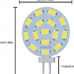 LED Ceiling Light G4 5730SMD Side Pin Be-pin 3W LED AC/DC 12V 24V DC 15 Leds Warm White Red Green Blue Spotlight LED Corn Bulb Light 10 PCS