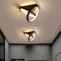 LED Ceiling Light 1-Light 22cm Ring Design Flush Mount Lights Metal Ceilling Light for Corridor Porch Bar Creative Loft Balcony Lamps Warm White/White 110-240V