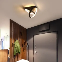 LED Ceiling Light 1-Light 22cm Ring Design Flush Mount Lights Metal Ceilling Light for Corridor Porch Bar Creative Loft Balcony Lamps Warm White/White 110-240V