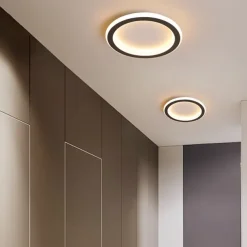 LED Ceiling Light 1-Light 20cm Ring Design Flush Mount Lights Silica gel Aluminum Ceilling Light for Corridor Porch Bar Creative Loft Balcony Lamps Warm White/White 110-240V
