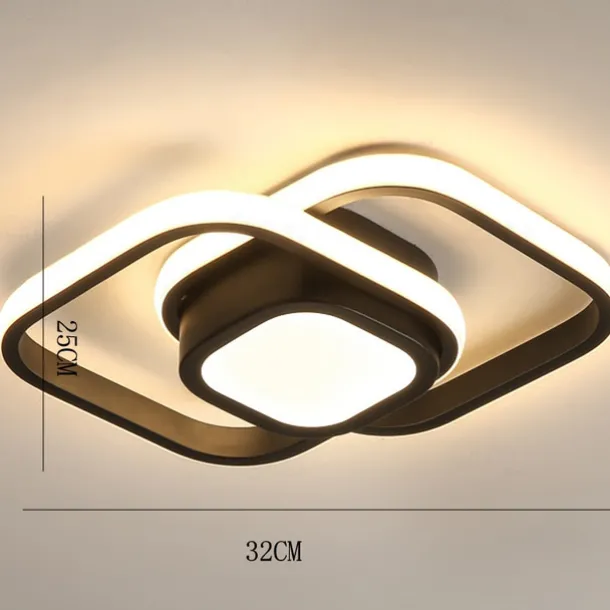 LED Ceiling Light 1-Light 32cm Geometric Shapes Flush Mount Lights Silica gel Aluminum Ceilling Light for Corridor Porch Bar Creative Loft Balcony Lamps Warm White/White 110-240V