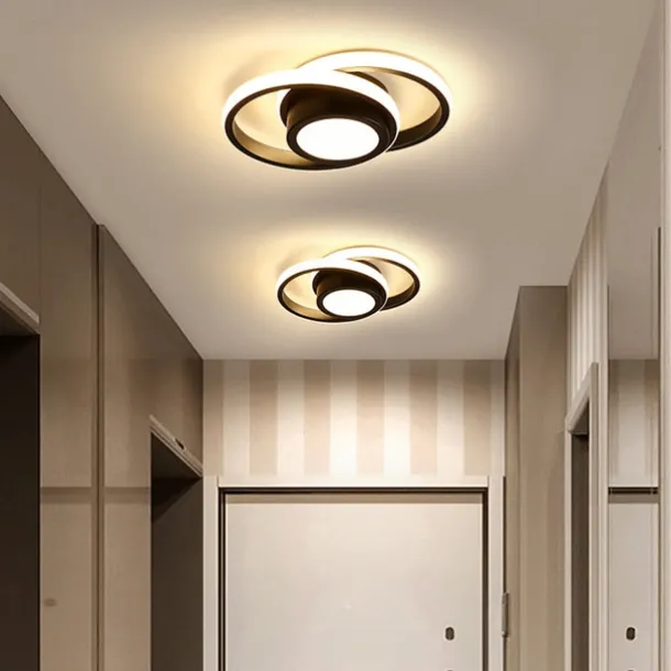 LED Ceiling Light 1-Light 32cm Geometric Shapes Flush Mount Lights Silica gel Aluminum Ceilling Light for Corridor Porch Bar Creative Loft Balcony Lamps Warm White/White 110-240V