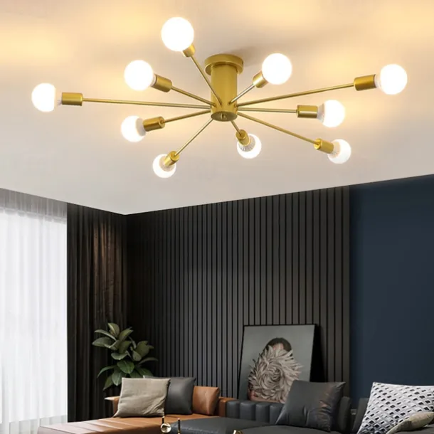 LED Ceiling Light 6/10-Light Dimmable Nordic Style Chandelier Sputnik Design Metal Artistic Style Industrial Painted Finishes Kitchen Bedroom Kids Room Lights 110-240V