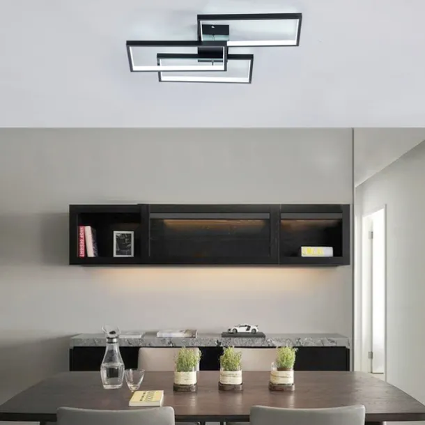 LED Ceiling Light Modern Flush Mount Light Fixture Rectangle Lights for Bedroom Kitchen Living Room Ceiling Lamp 60cm 110-240V