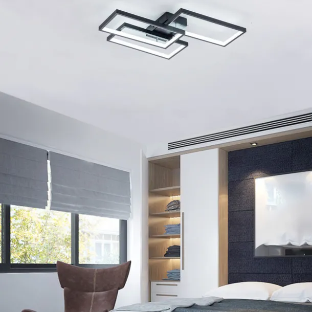 LED Ceiling Light Modern Flush Mount Light Fixture Rectangle Lights for Bedroom Kitchen Living Room Ceiling Lamp 60cm 110-240V