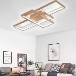 LED Ceiling Light Modern Geometric Pattern 90cm 3-Light Linear Flush Mount Ambient Light Metal Aluminum Warm White Cold White Dimmable Version With Remote Control ONLY DIMMABLE WITH REMOTE CONTROL
