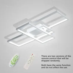 LED Ceiling Light Modern Geometric Pattern 90cm 3-Light Linear Flush Mount Ambient Light Metal Aluminum Warm White Cold White Dimmable Version With Remote Control ONLY DIMMABLE WITH REMOTE CONTROL