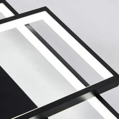 LED Ceiling Light Modern Geometric Pattern 90cm 3-Light Linear Flush Mount Ambient Light Metal Aluminum Warm White Cold White Dimmable Version With Remote Control ONLY DIMMABLE WITH REMOTE CONTROL