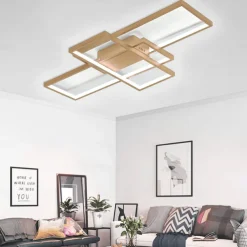LED Ceiling Light Modern Geometric Pattern 90cm 3-Light Linear Flush Mount Ambient Light Metal Aluminum Warm White Cold White Dimmable Version With Remote Control ONLY DIMMABLE WITH REMOTE CONTROL