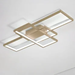LED Ceiling Light Modern Geometric Pattern 90cm 3-Light Linear Flush Mount Ambient Light Metal Aluminum Warm White Cold White Dimmable Version With Remote Control ONLY DIMMABLE WITH REMOTE CONTROL