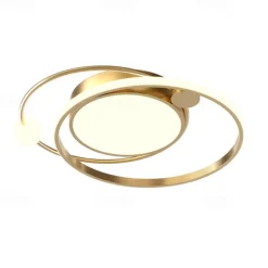 LED Ceiling Light Round Design Ceiling Lamp Modern Artistic Metal AluminumStyle Stepless Dimming Bedroom Painted Finish Lights 110-240V ONLY DIMMABLE WITH REMOTE CONTROL