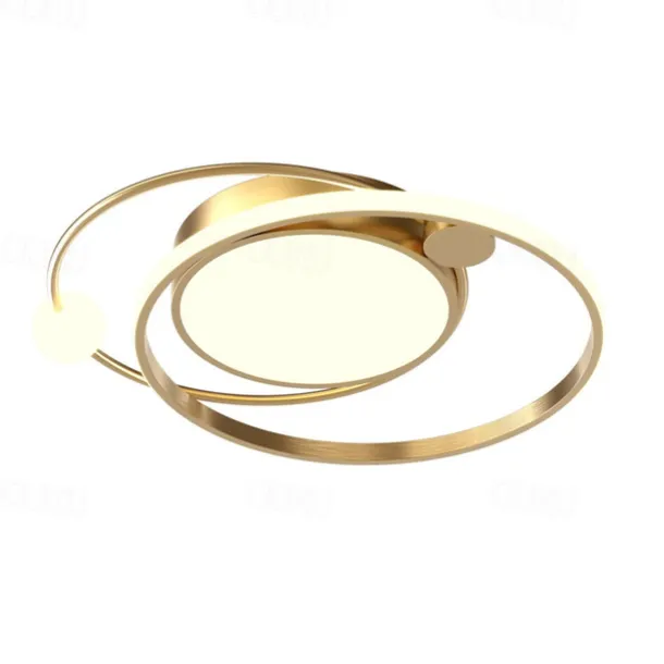 LED Ceiling Light Round Design Ceiling Lamp Modern Artistic Metal AluminumStyle Stepless Dimming Bedroom Painted Finish Lights 110-240V ONLY DIMMABLE WITH REMOTE CONTROL