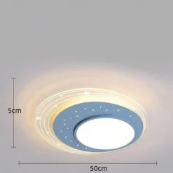LED Ceiling Light Stepless Dimming 50cm 1-Light Modern Star Sky Shape Design Lighting Metal Acrylic Fixture for Children's Room Bedroom Nursery 110-240V ONLY DIMMABLE WITH REMOTE CONTROL
