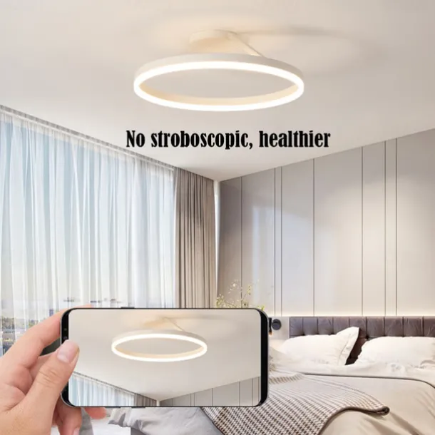 LED Ceilling Light 50cm 1-Light Ring Circle Design Dimmable Aluminum Painted Finishes Luxurious Modern Style Dining Room Bedroom Pendant Lamps 110-240V ONLY DIMMABLE WITH REMOTE CONTROL