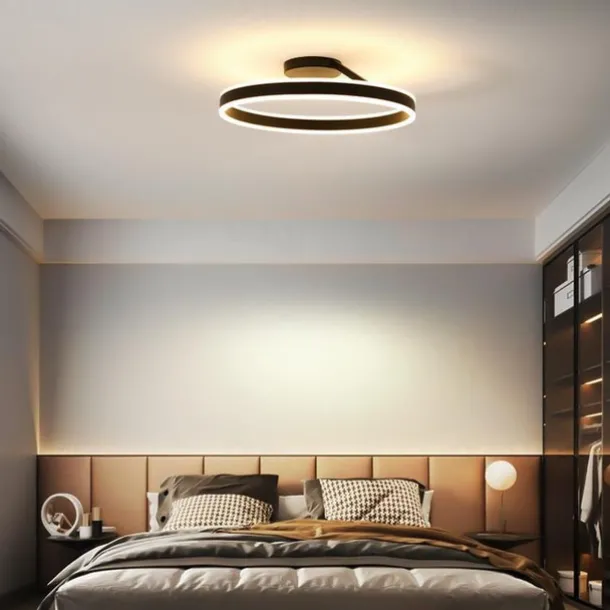 LED Ceilling Light 50cm 1-Light Ring Circle Design Dimmable Aluminum Painted Finishes Luxurious Modern Style Dining Room Bedroom Pendant Lamps 110-240V ONLY DIMMABLE WITH REMOTE CONTROL