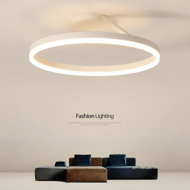 LED Ceilling Light 50cm 1-Light Ring Circle Design Dimmable Aluminum Painted Finishes Luxurious Modern Style Dining Room Bedroom Pendant Lamps 110-240V ONLY DIMMABLE WITH REMOTE CONTROL