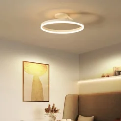 LED Ceilling Light 50cm 1-Light Ring Circle Design Dimmable Aluminum Painted Finishes Luxurious Modern Style Dining Room Bedroom Pendant Lamps 110-240V ONLY DIMMABLE WITH REMOTE CONTROL