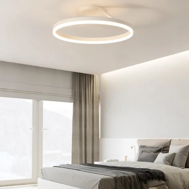 LED Ceilling Light 50cm 1-Light Ring Circle Design Dimmable Aluminum Painted Finishes Luxurious Modern Style Dining Room Bedroom Pendant Lamps 110-240V ONLY DIMMABLE WITH REMOTE CONTROL