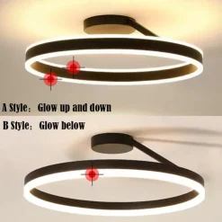 LED Ceilling Light 50cm 1-Light Ring Circle Design Dimmable Aluminum Painted Finishes Luxurious Modern Style Dining Room Bedroom Pendant Lamps 110-240V ONLY DIMMABLE WITH REMOTE CONTROL