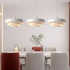 Led Chandelier Ceiling Light Macaron Retro Aluminum Nordic Style Cafe Bar Warm Light 1-Light 110-120V 220-240V