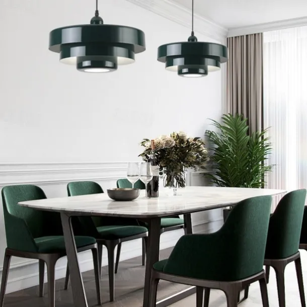 Led Chandelier Ceiling Light Macaron Retro Aluminum Nordic Style Cafe Bar Warm Light 1-Light 110-120V 220-240V