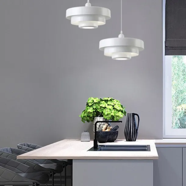 Led Chandelier Ceiling Light Macaron Retro Aluminum Nordic Style Cafe Bar Warm Light 1-Light 110-120V 220-240V